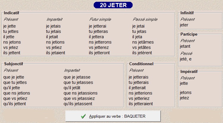 Verbe Jeter Au Passe Simple Verbe Jeter Au Passé Simple - Communauté MCMS